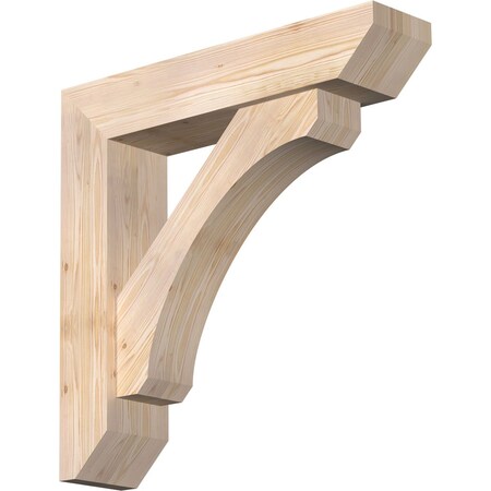 Ekena Millwork Legacy Slat Smooth Bracket w/ Offset Brace, Douglas Fir, 7 1/2"W x 34"D x 34"H BKT0806X34X34LEC06SDF